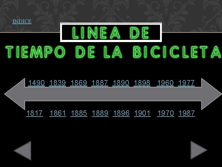 INDICE 1490 1839 1869 1887 1890 1898 1960 1977 SIGLO XXI 1817 1861 1885