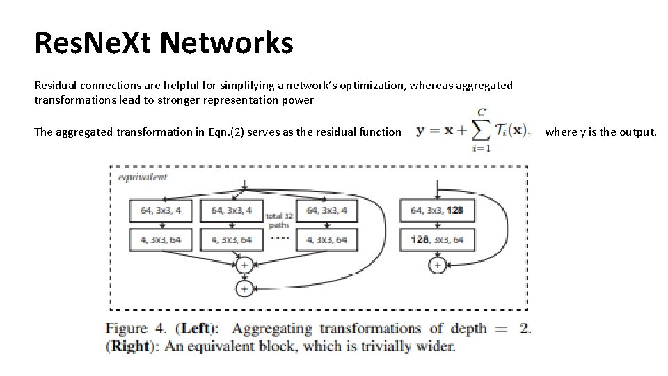 Res. Ne. Xt Networks Residual connections are helpful for simplifying a network’s optimization, whereas Res. Ne. Xt Networks Residual connections are helpful for simplifying a network’s optimization, whereas