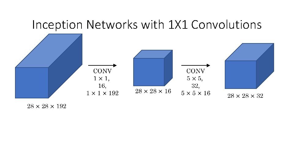 Inception Networks with 1 X 1 Convolutions Inception Networks with 1 X 1 Convolutions