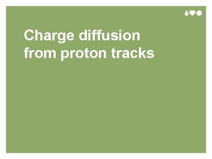 Charge diffusion from proton tracks 