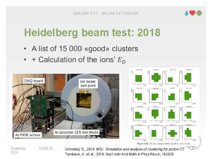 BERGEN PCT - HELGE PETTERSEN Heidelberg beam test: 2018 • September 2019 PAGE 20