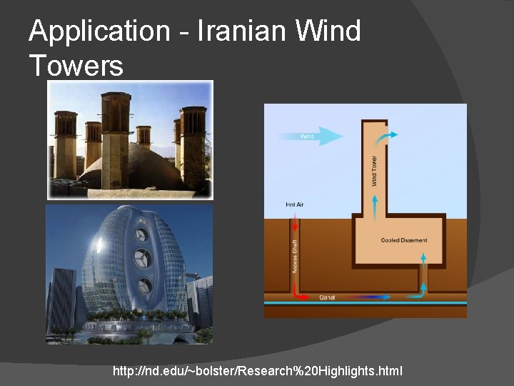 Application - Iranian Wind Towers http: //nd. edu/~bolster/Research%20 Highlights. html 