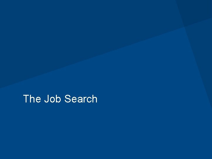 The Job Search 