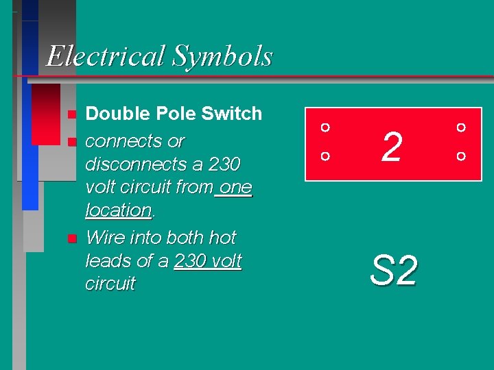 Electricity Lesson II Electrical Symbols EE Electrical Symbols