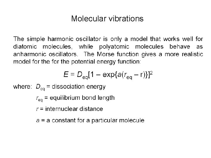 Molecular vibrations 