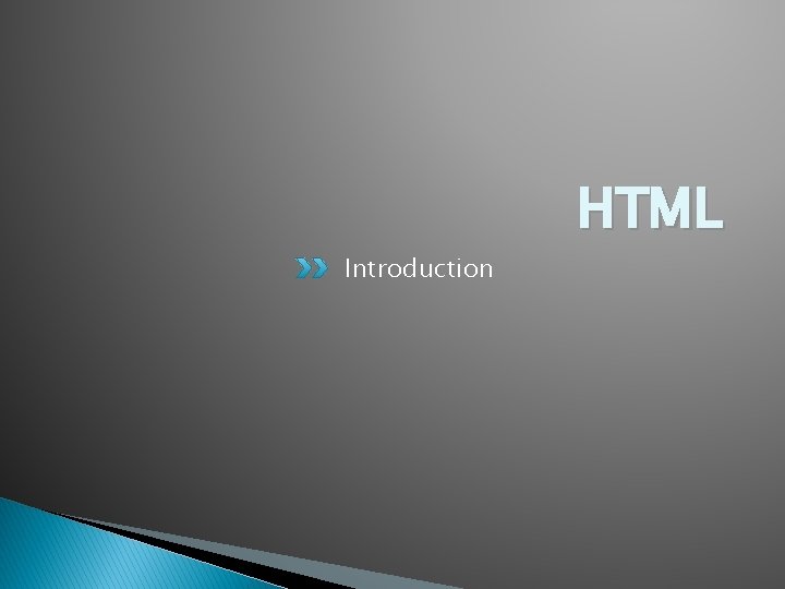 Introduction HTML 