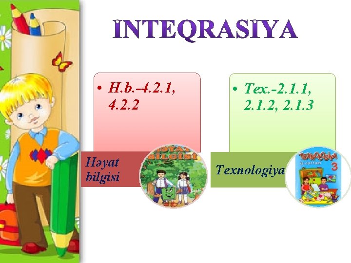  • H. b. -4. 2. 1, 4. 2. 2 Həyat bilgisi • Tex.