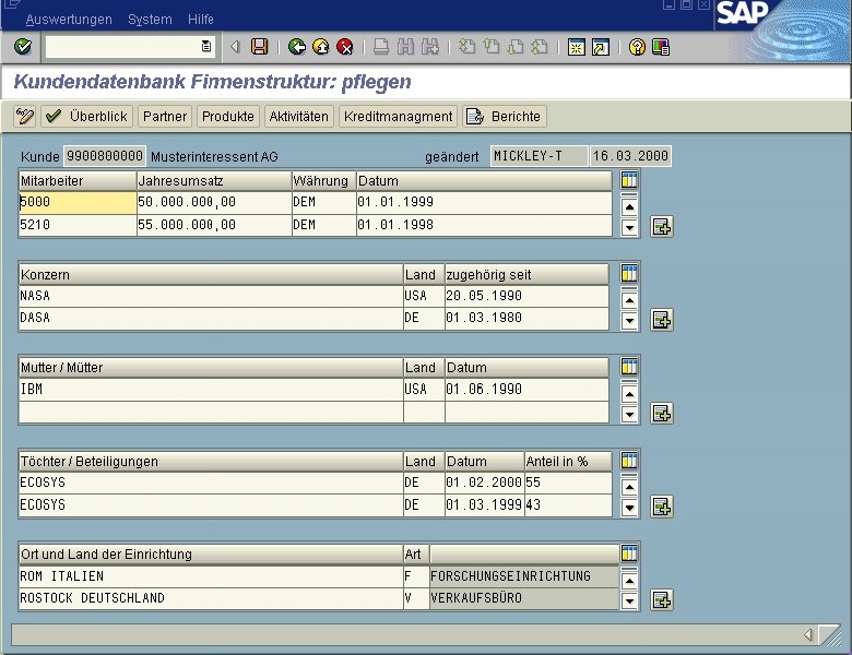 Firmenstruktur jw Thomas Mickley Datum Kundeninformationsdatenbank Seite 11 
