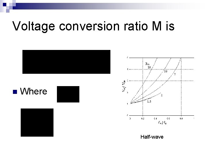 Voltage conversion ratio M is n Where Half-wave Voltage conversion ratio M is n Where Half-wave