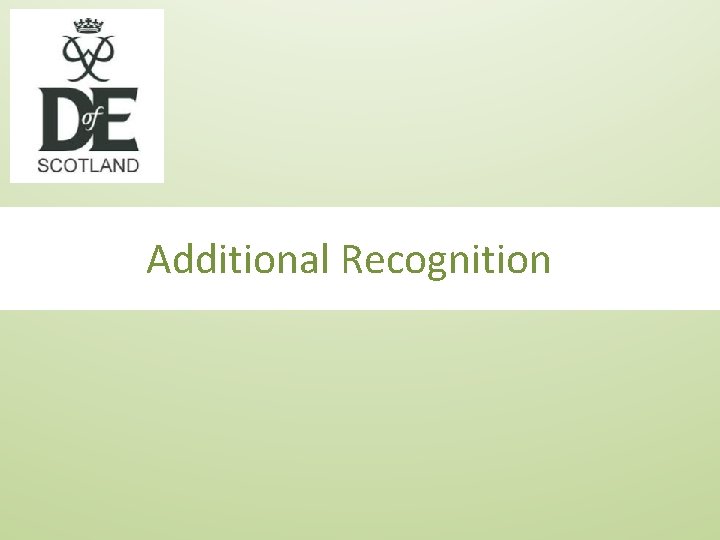 Additional Recognition 