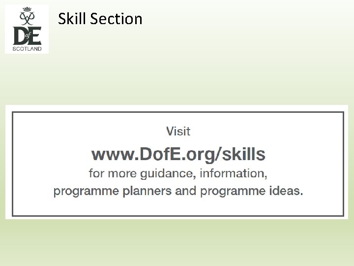 Skill Section 