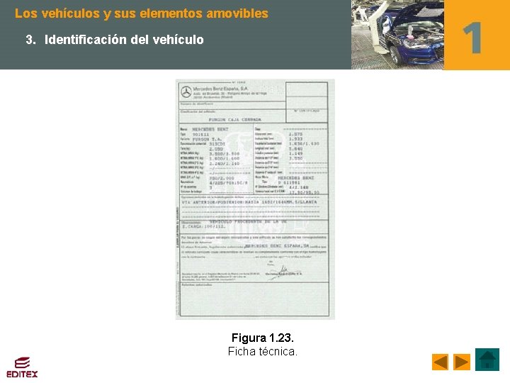 Los vehículos y sus elementos amovibles 3. Identificación del vehículo Figura 1. 23. Ficha