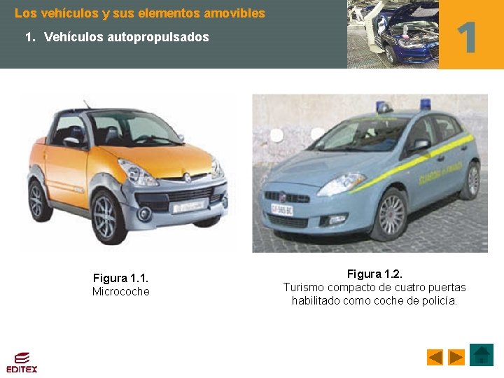 Los vehículos y sus elementos amovibles 1. Vehículos autopropulsados Figura 1. 1. Microcoche Figura