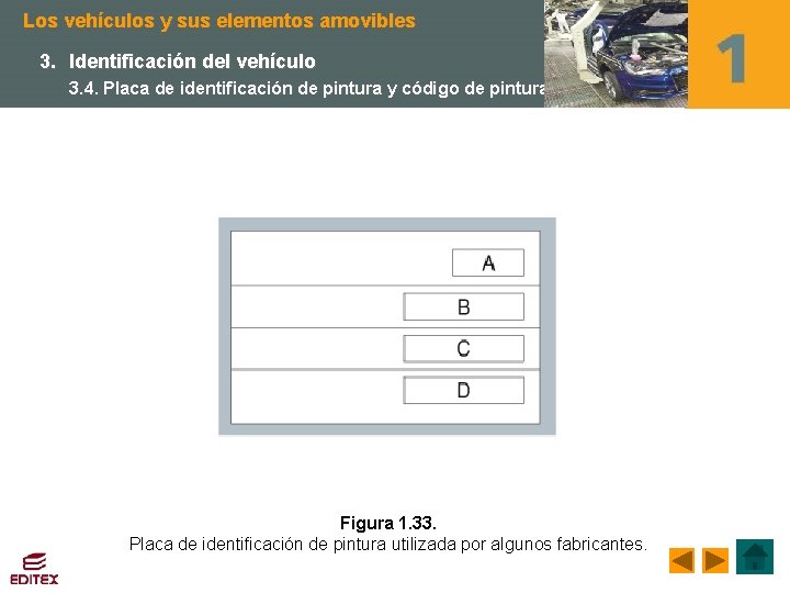 Los vehículos y sus elementos amovibles 3. Identificación del vehículo 3. 4. Placa de