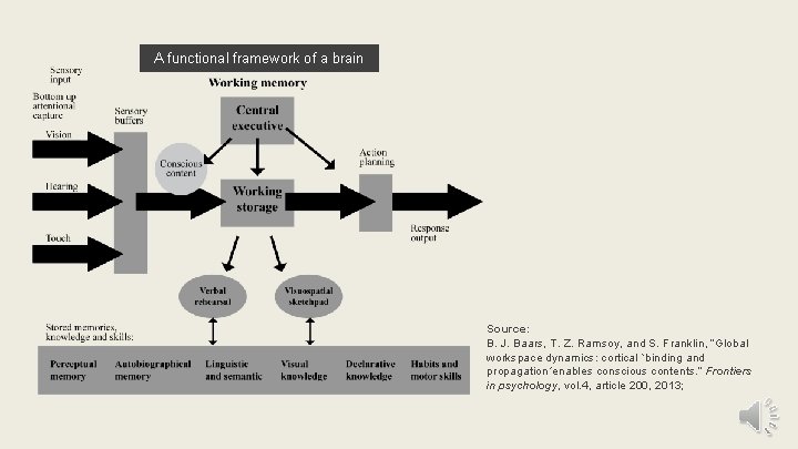 A functional framework of a brain Source: B. J. Baars, T. Z. Ramsoy, and