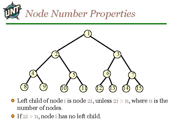 Node Number Properties 1 2 3 4 8 6 5 9 10 11 12