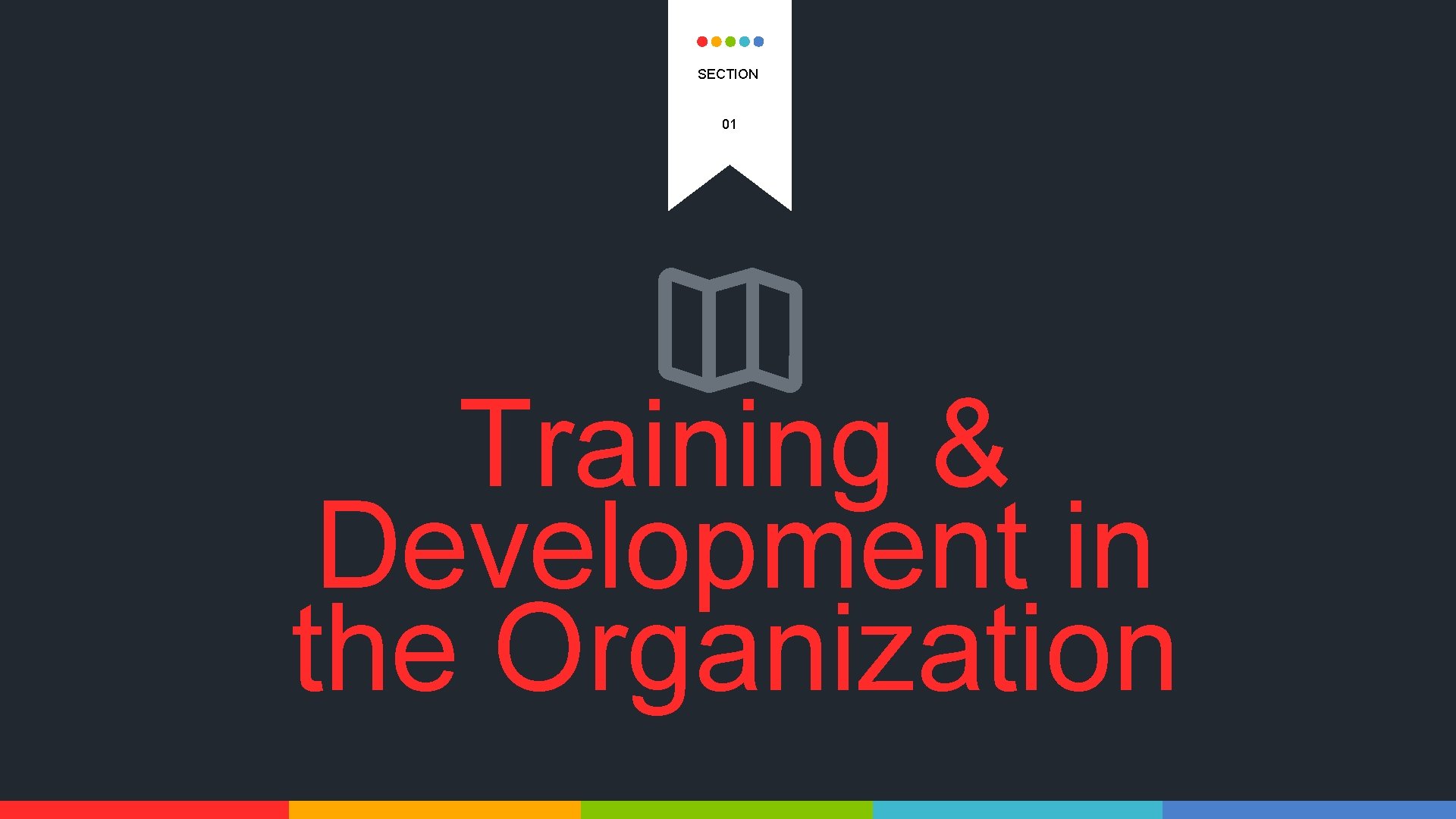 SECTION 01 Training & Development in the Organization 