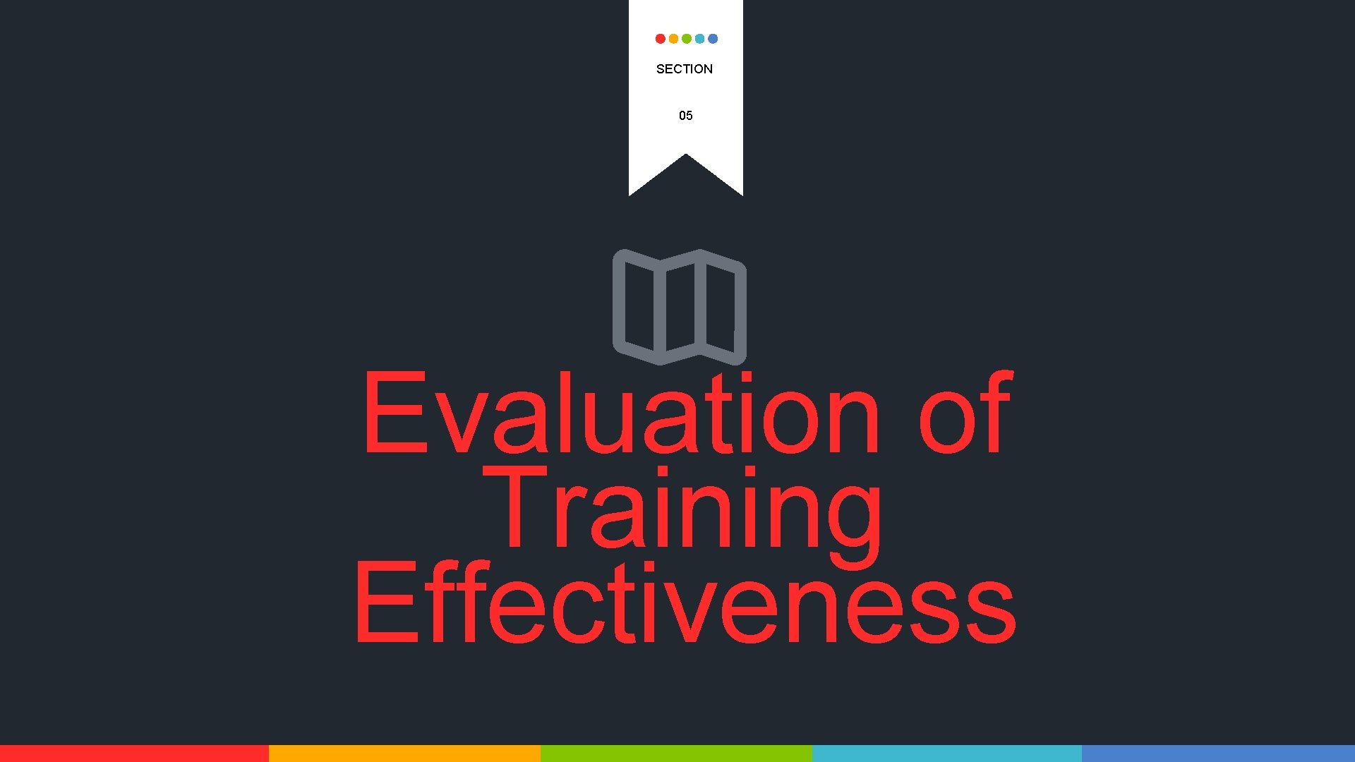 SECTION 05 Evaluation of Training Effectiveness 
