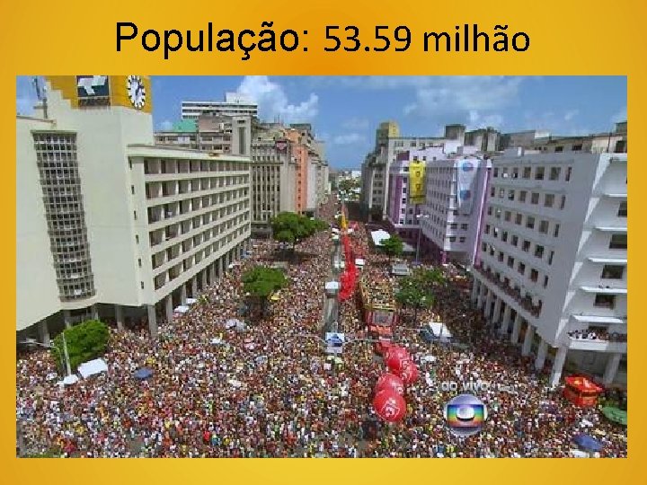 População: 53. 59 milhão 