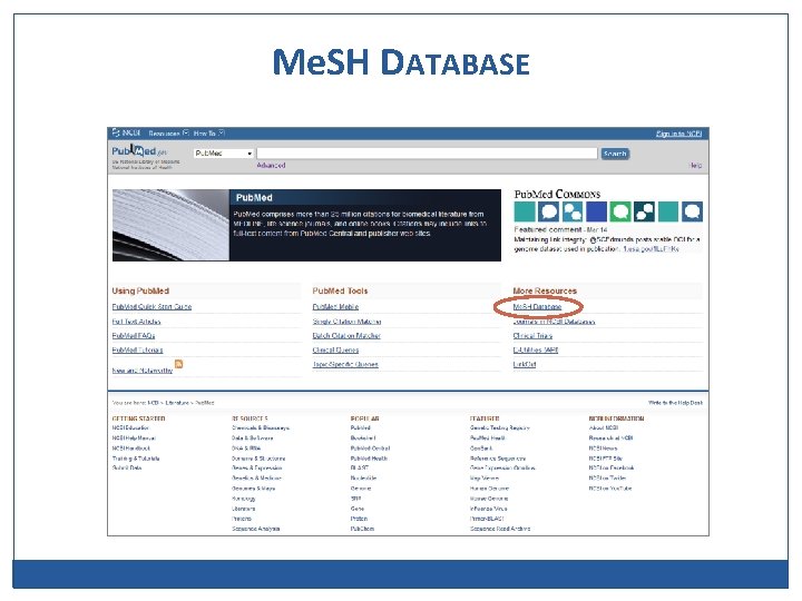 Me. SH DATABASE 