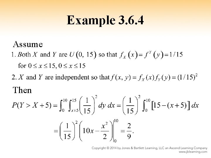 Example 3. 6. 4 Assume Then 