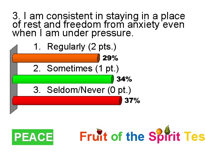 3. I am consistent in staying in a place of rest and freedom from