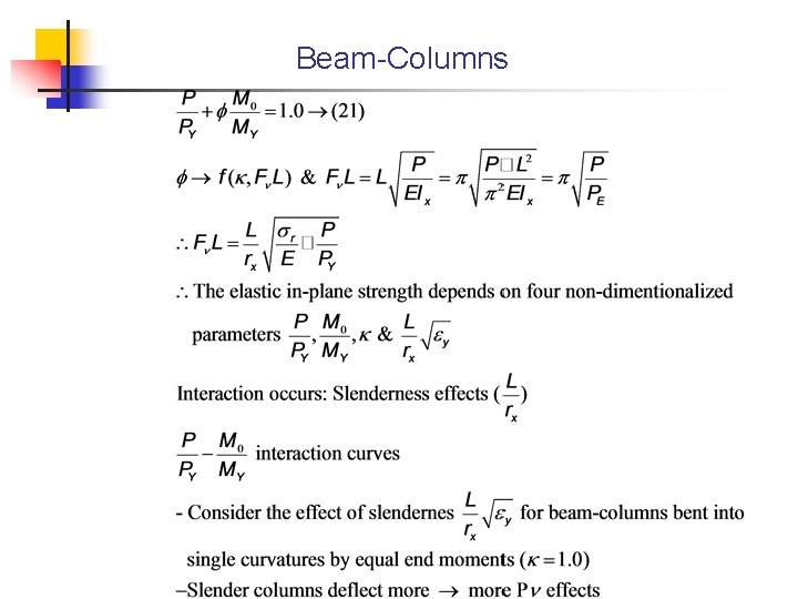 Beam-Columns 