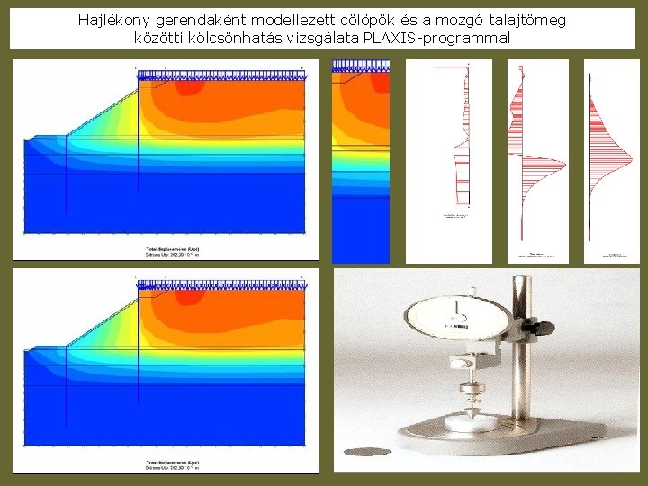 Hajlékony gerendaként modellezett cölöpök és a mozgó talajtömeg közötti kölcsönhatás vizsgálata PLAXIS-programmal 