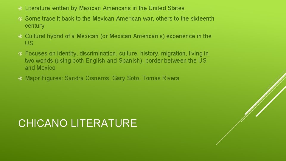 Literature written by Mexican Americans in the United States Some trace it back Literature written by Mexican Americans in the United States Some trace it back