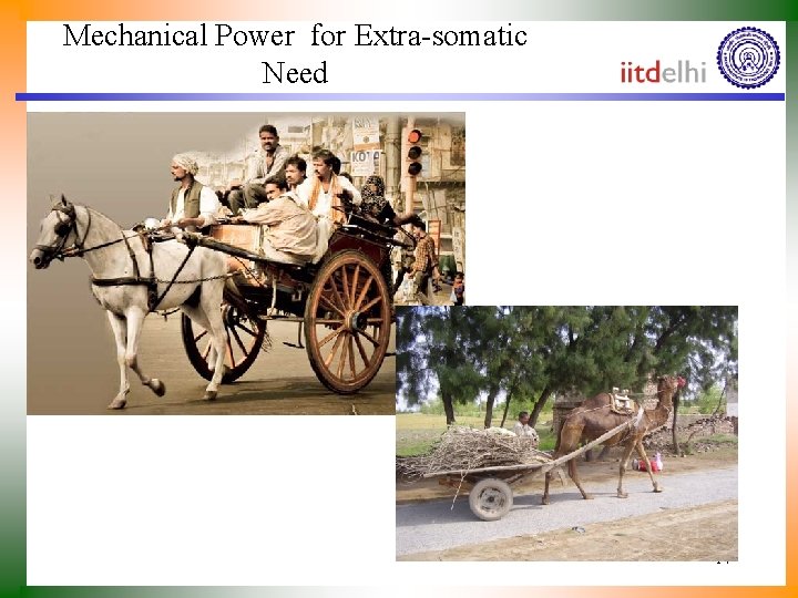 Mechanical Power for Extra-somatic Need 14 