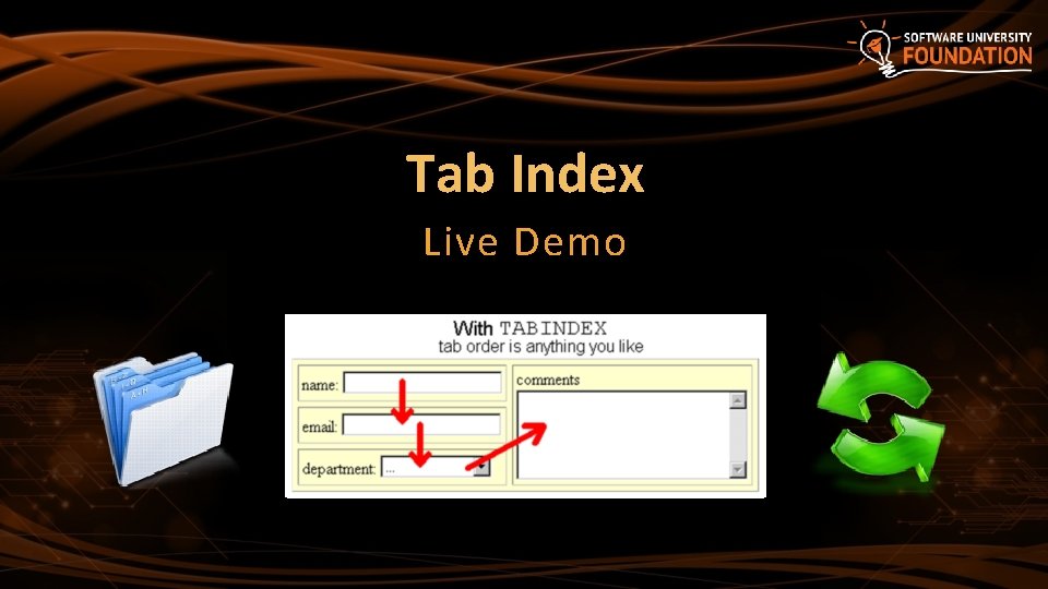 Tab Index Live Demo 