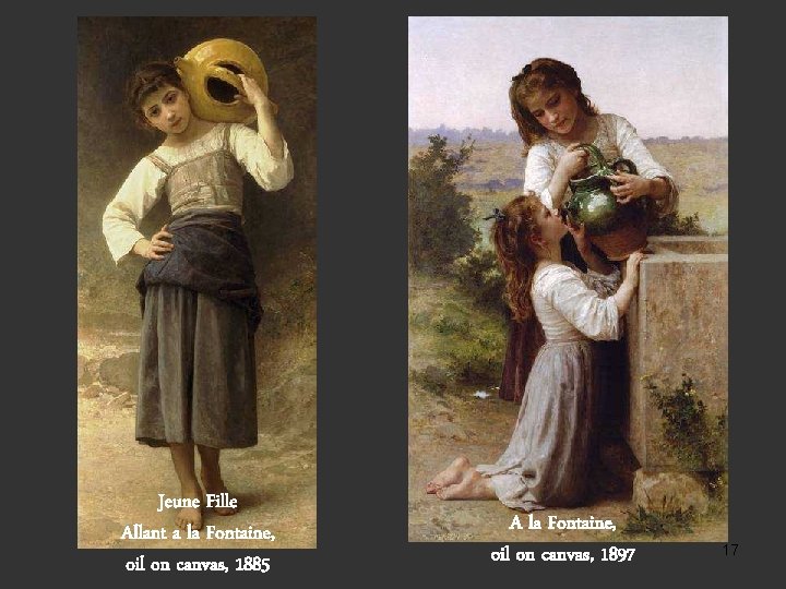 Jeune Fille Allant a la Fontaine, oil on canvas, 1885 A la Fontaine, oil