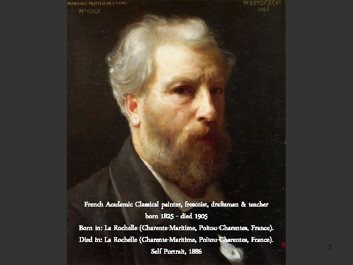 French Academic Classical painter, frescoist, draftsman & teacher born 1825 - died 1905 Born