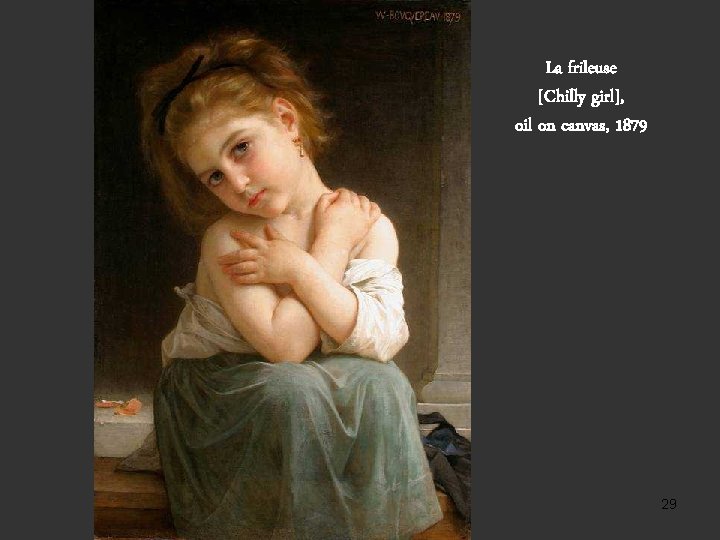 La frileuse [Chilly girl], oil on canvas, 1879 29 