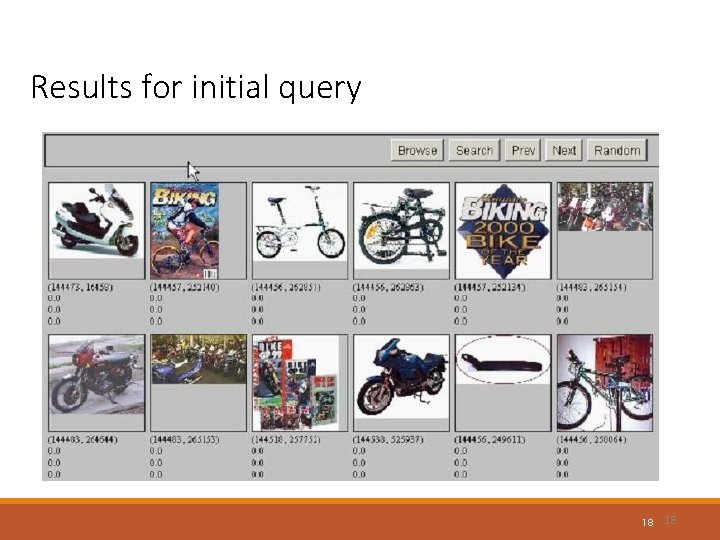 Results for initial query 18 18 