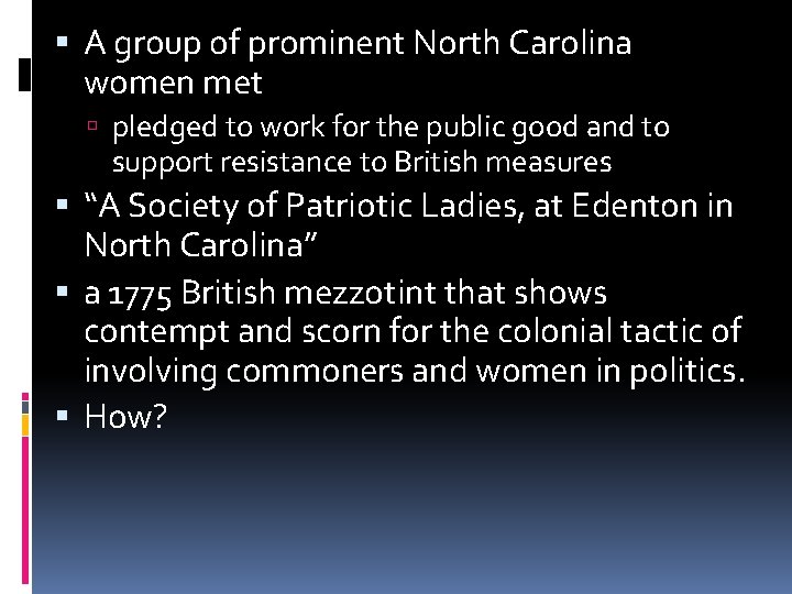  A group of prominent North Carolina women met pledged to work for the