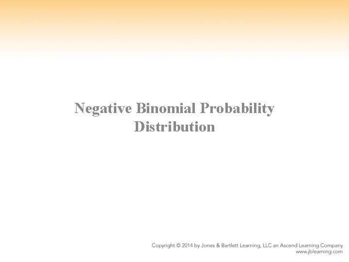Negative Binomial Probability Distribution 
