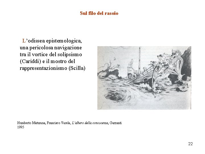 Sul filo del rasoio L’odissea epistemologica, una pericolosa navigazione tra il vortice del solipsismo