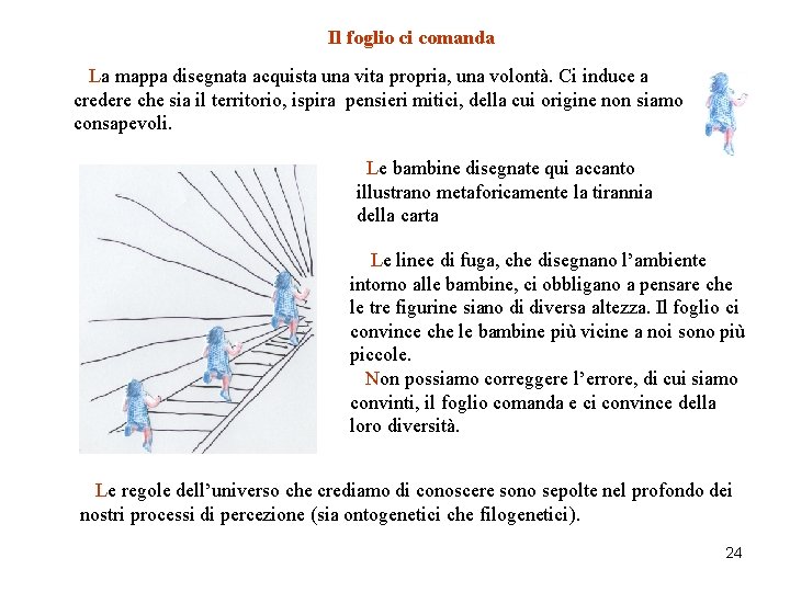 Il foglio ci comanda La mappa disegnata acquista una vita propria, una volontà. Ci