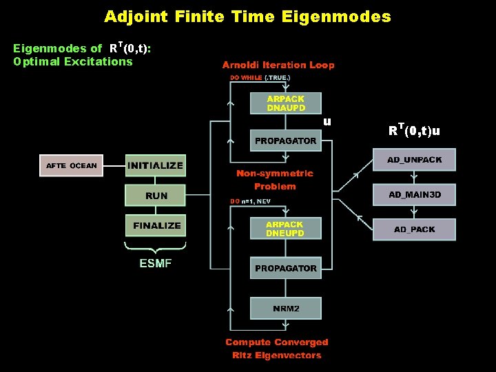 Adjoint Finite Time Eigenmodes of RT(0, t): Optimal Excitations u RT(0, t)u 