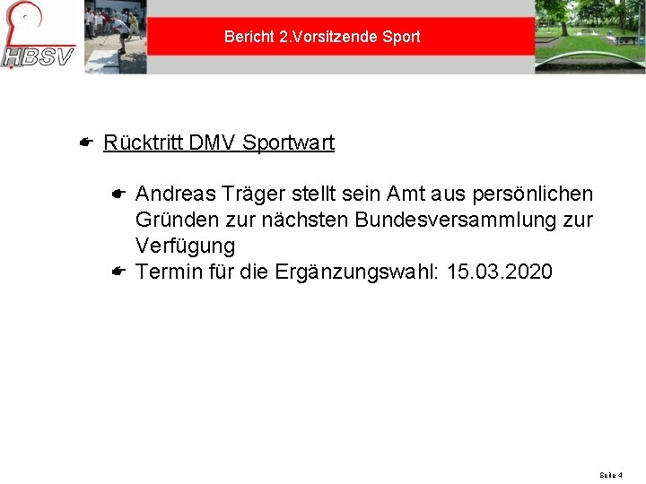 Bericht 2. Vorsitzende Sport Rücktritt DMV Sportwart Andreas Träger stellt sein Amt aus persönlichen