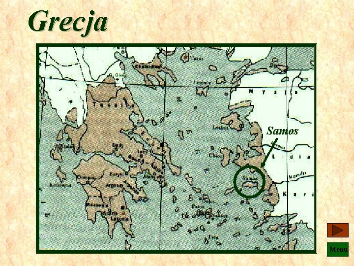Grecja Samos Menu 
