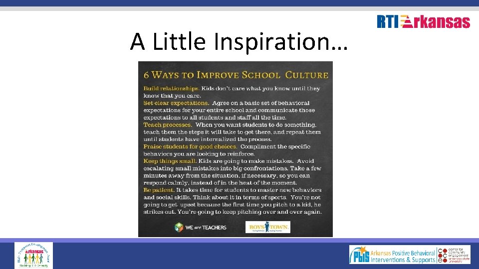 A Little Inspiration… 