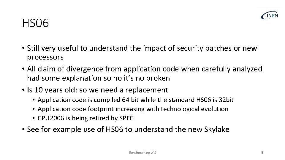HS 06 • Still very useful to understand the impact of security patches or