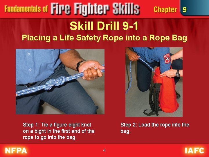 9 Skill Drill 9 -1 Placing a Life Safety Rope into a Rope Bag