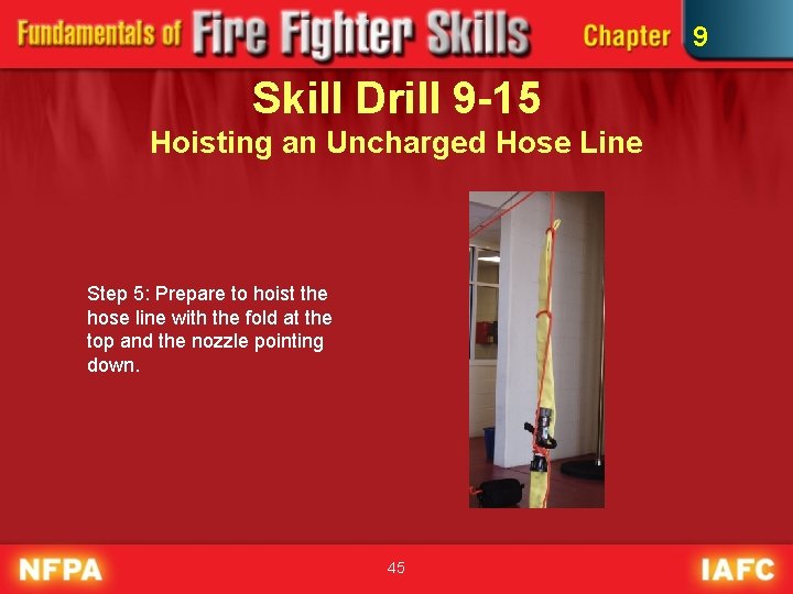 9 Skill Drill 9 -15 Hoisting an Uncharged Hose Line Step 5: Prepare to