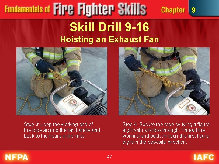 9 Skill Drill 9 -16 Hoisting an Exhaust Fan Step 3: Loop the working