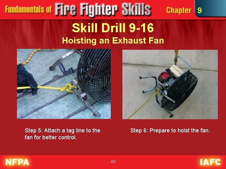 9 Skill Drill 9 -16 Hoisting an Exhaust Fan Step 5: Attach a tag