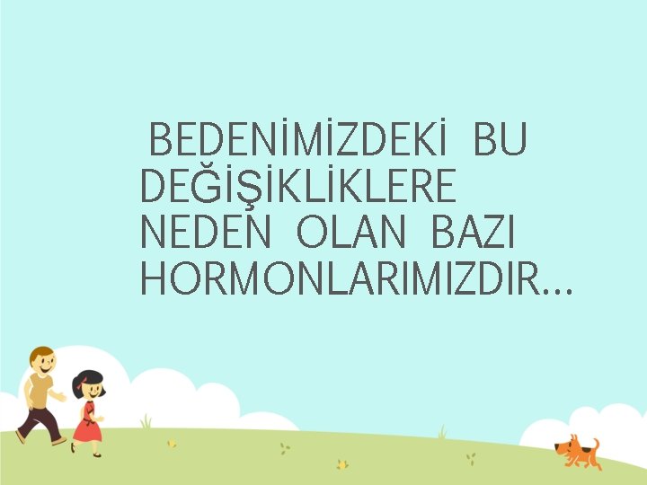 BEDENİMİZDEKİ BU DEĞİŞİKLİKLERE NEDEN OLAN BAZI HORMONLARIMIZDIR… 