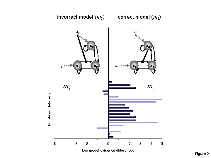 incorrect model (m 2) correct model (m 1) u 2 x 3 u 1